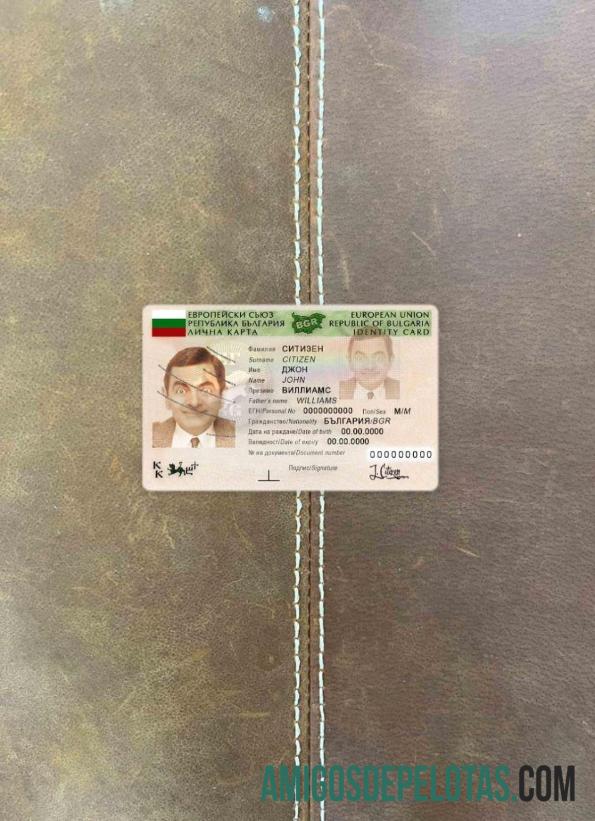 Bulgaria ID olhar de foto frente exemplo